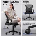 Yaheetech Bürostuhl Höhenverstellbarer Drehstuhl mit Schaukelfunktion für Arbeitszimmer und Büro Bild 4