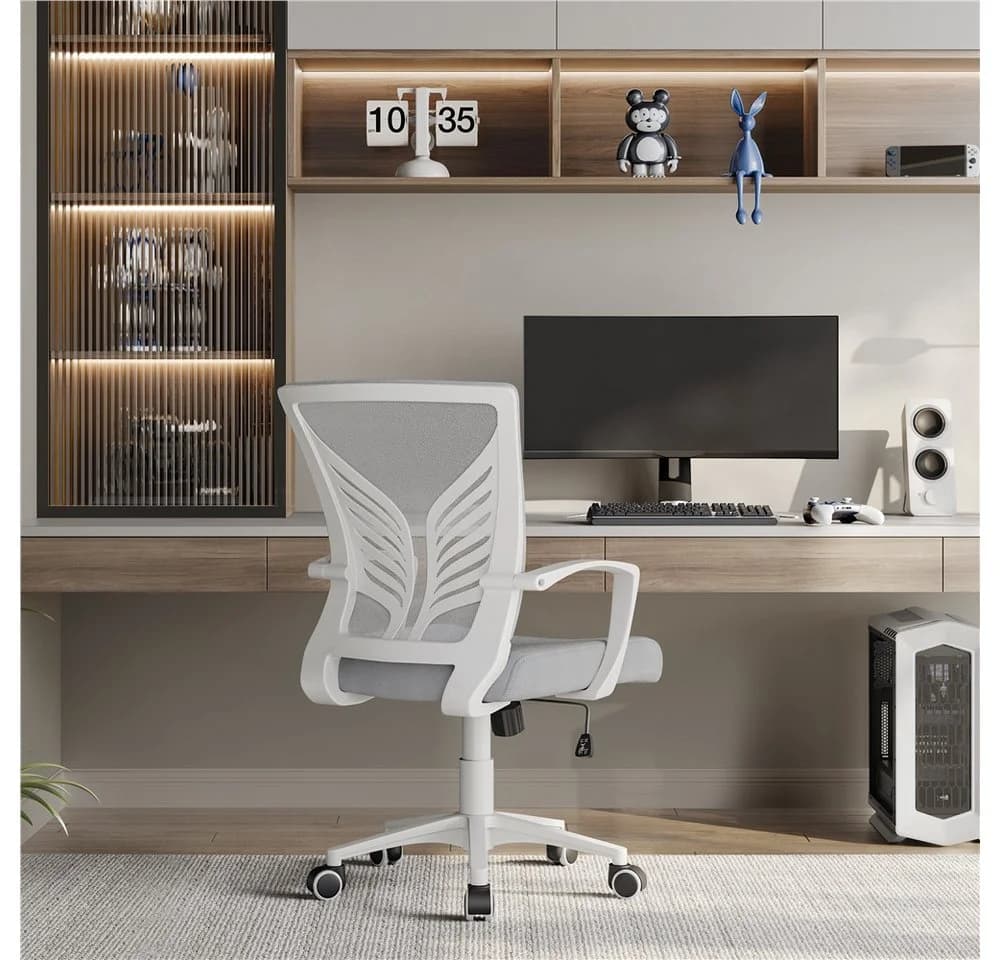 Yaheetech Bürostuhl Höhenverstellbarer Drehstuhl Schaukelfunktion Arbeitszimmer Büro - Bild 3