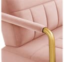 Yaheetech Polstersessel Rosa mit Lendenkissen und Metallbeinen Bild 5