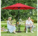 Yaheetech Sonnenschirm 269 cm Garten- und Marktschirm mit 6 Metallstreben Bild 3