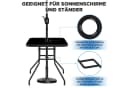 Yaheetech Gartentisch mit Schirmloch 70x70 cm Bild 5