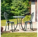Yaheetech Balkonset 3er Gartenmöbel-Set Grün Aluminiumguss Bild 1