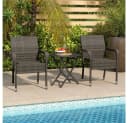 Yaheetech Gartenstuhl 2er-Set Rattan-Optik Metallbeine Bild 3