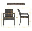 Yaheetech Gartenstuhl 2er-Set Rattan-Optik Metallbeine Bild 4