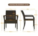 Yaheetech Gartenstuhl 2er-Set Rattan-Optik Metallbeine Bild 4