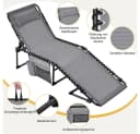 Yaheetech Klappbett Grau 5-stufig verstellbar bis 120kg Bild 5