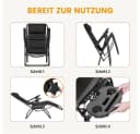 Yaheetech Zero-Gravity-Klappstuhl 2er-Set Schwarz Bild 5