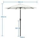 Yaheetech Sonnenschirm 223/261/294/327 cm UV-Schutz 50+ Bild 4