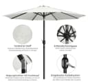 Yaheetech Sonnenschirm 223/261/294/327 cm UV-Schutz 50+ Bild 5