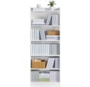Yaheetech Bücherregal 180 cm H Standregal 6 Ebenen Weiß Bild 2