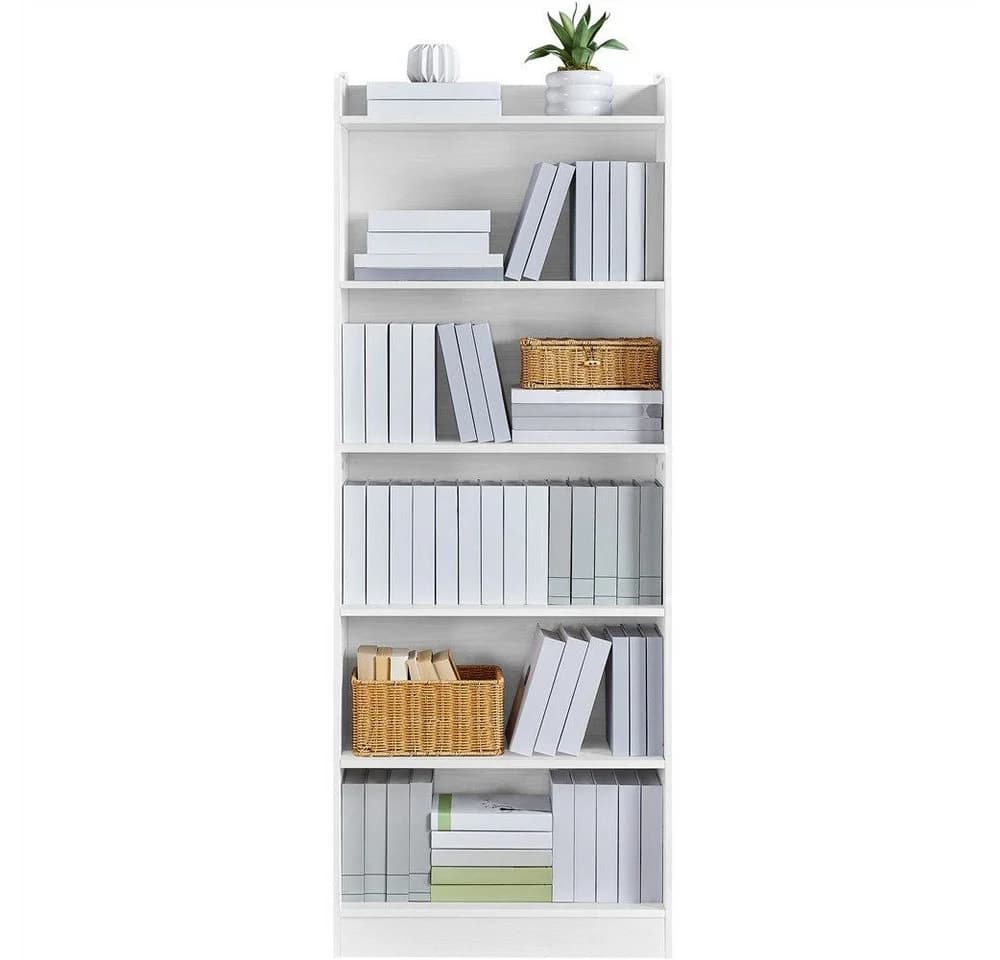 Yaheetech Bücherregal 180 cm H Standregal 6 Ebenen Weiß - Bild 2
