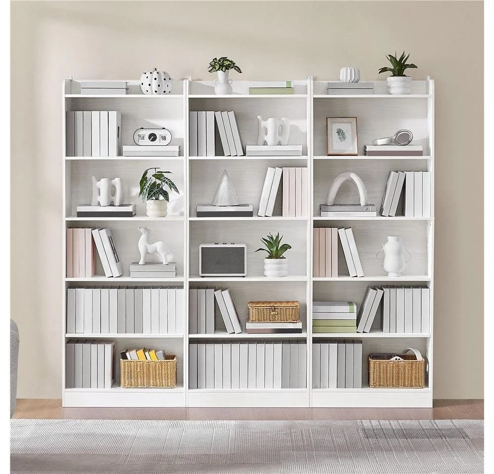 Yaheetech Bücherregal 180 cm H Standregal 6 Ebenen Weiß - Bild 3