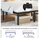 Yaheetech Metallbett mit Lattenrost Schwarz Bild 5
