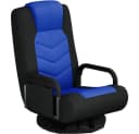 Yaheetech Gaming-Stuhl Bodenstuhl Schwarz/Blau 360° Drehbar Bild 2