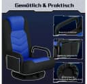 Yaheetech Gaming-Stuhl Bodenstuhl Schwarz/Blau 360° Drehbar Bild 5