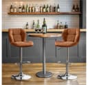 Yaheetech Barhocker 360° Drehbar Retro-Braun Bild 3