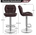 Moderner Barhocker aus Metall und Kunststoff Bild 4