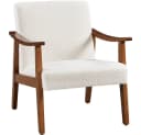 Yaheetech Relaxsessel Retro Loungesessel in Elfenbein mit Boucle-Gewebe Bild 2