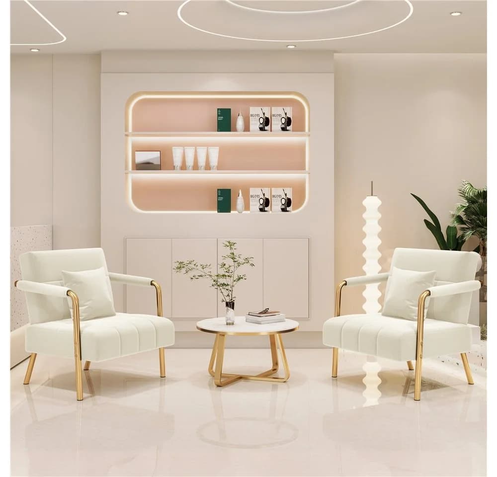 Yaheetech Sofa 1/2-Sitzer Polstersofa, Loungesessel mit Lendenkissen Einzelsofa Loveseat für Wohnzimmer - Bild 3
