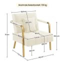 Yaheetech Sofa 1/2-Sitzer Polstersofa, Loungesessel mit Lendenkissen Einzelsofa Loveseat für Wohnzimmer Bild 5