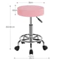 Yaheetech Drehhocker Barhocker Höhenverstellbarer Barstuhl mit Rollen Bild 5