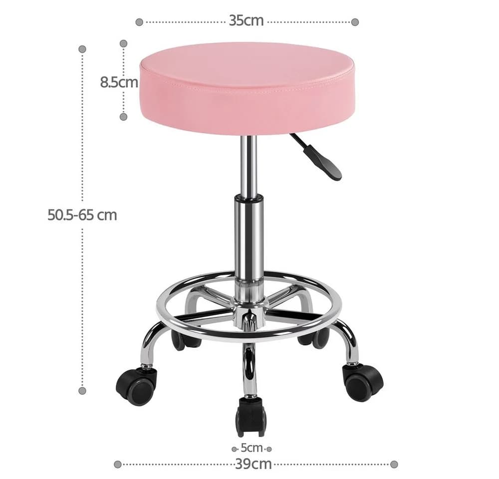 Yaheetech Drehhocker Barhocker Höhenverstellbarer Barstuhl mit Rollen - Bild 5