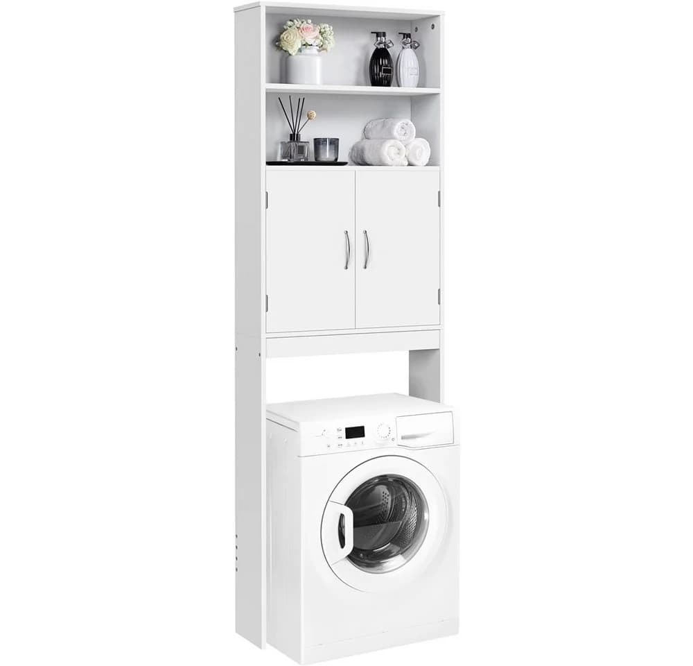 Yaheetech Überbauschrank Weiß 195 cm mit verstellbaren Böden - Bild 2
