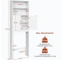 Yaheetech Überbauschrank Weiß 195 cm mit verstellbaren Böden Bild 4