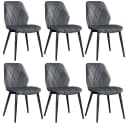 Yaheetech 6er Set Küchenstuhl Dunkelgrau Modern Polsterstuhl Bild 2