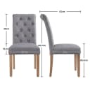 Yaheetech Esszimmerstuhl 6er Set Dunkelgrau Massivholz Bild 4