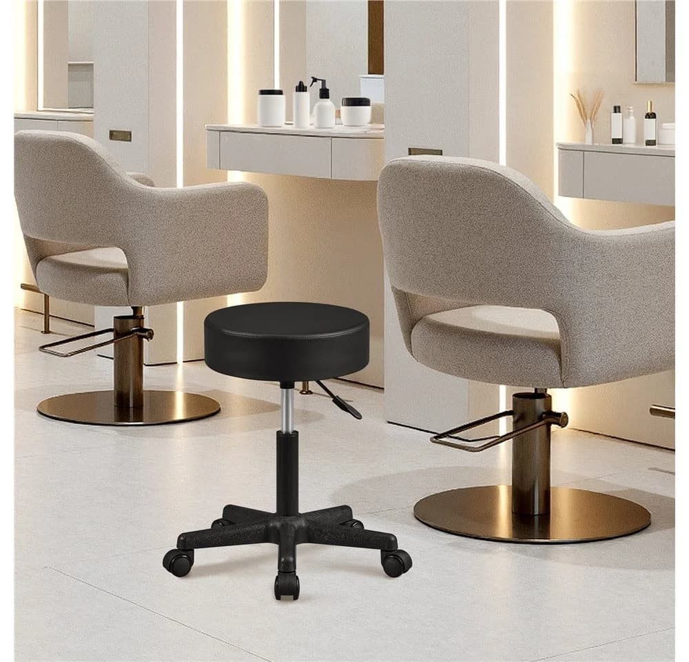 Yaheetech Barhocker Höhenverstellbar Schwarz 360° Drehbar
