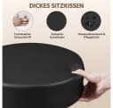 Yaheetech Barhocker Höhenverstellbar Schwarz 360° Drehbar Bild 5