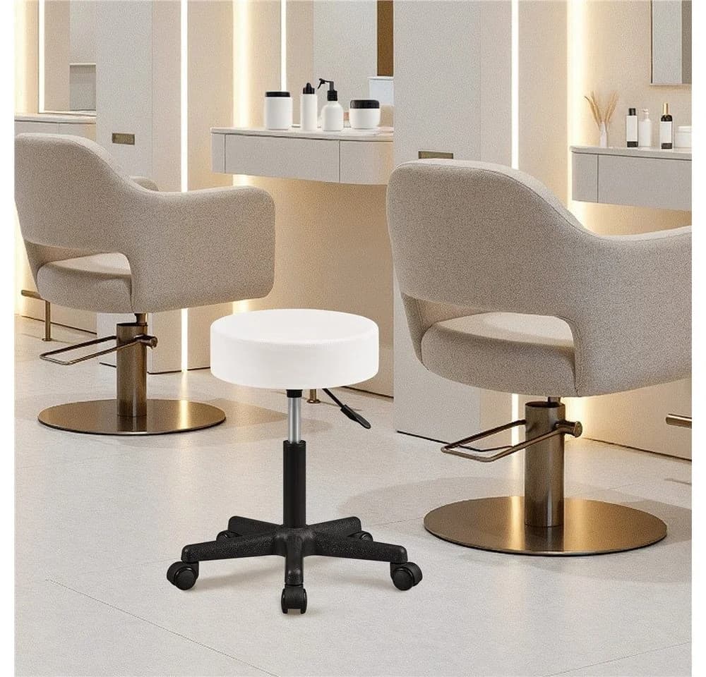 Yaheetech Drehhocker 46-61,5 cm Höhenverstellbarer Barhocker mit 360° Drehbarer Sitzfläche 150 kg Belastbar