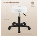 Yaheetech Drehhocker 46-61,5 cm Höhenverstellbarer Barhocker mit 360° Drehbarer Sitzfläche 150 kg Belastbar Bild 4