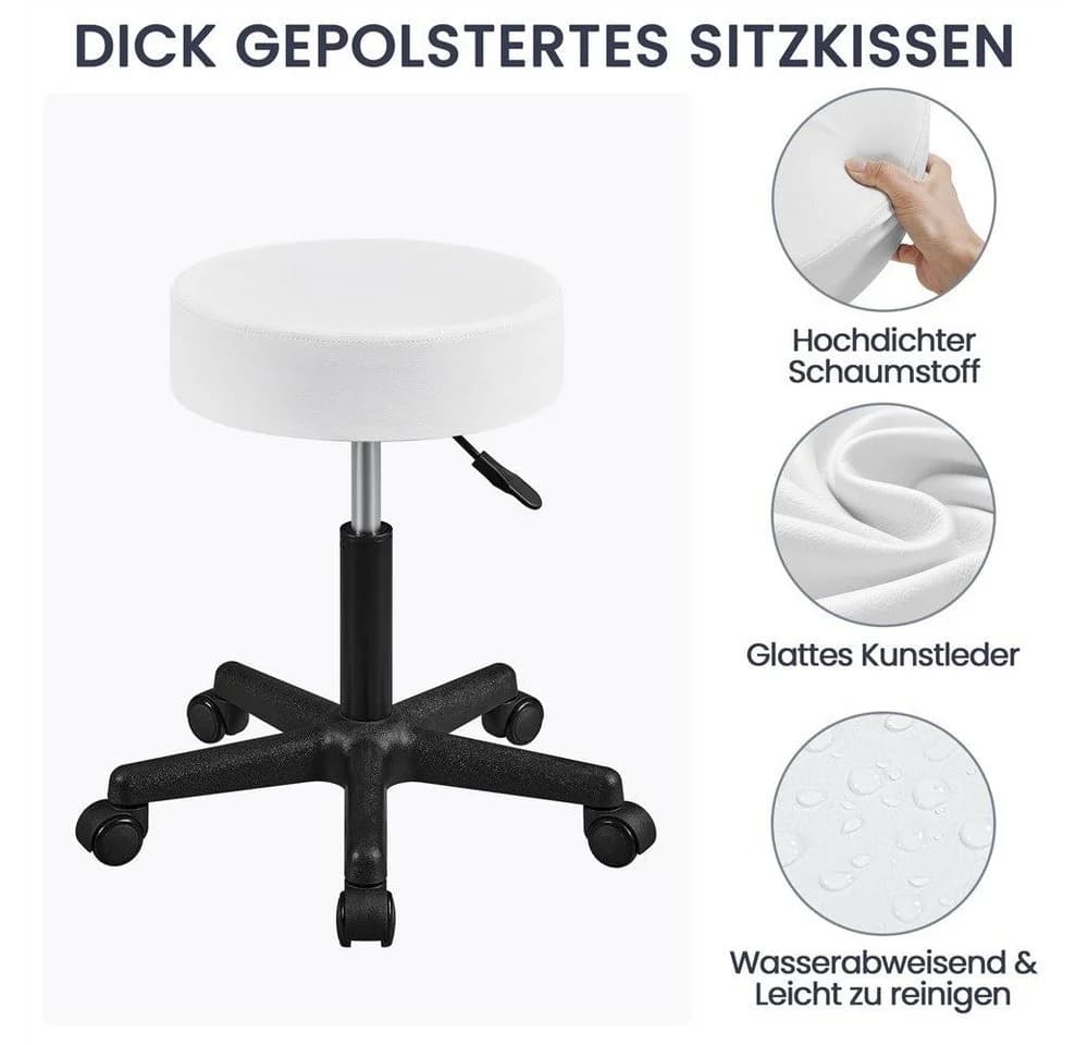 Yaheetech Drehhocker 46-61,5 cm Höhenverstellbarer Barhocker mit 360° Drehbarer Sitzfläche 150 kg Belastbar - Bild 5