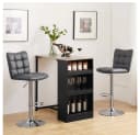 Yaheetech Barhocker 4er Set Grau Höhenverstellbar mit Fußstütze Bild 1
