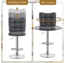 Yaheetech Barhocker 4er Set Grau Höhenverstellbar mit Fußstütze Bild 5