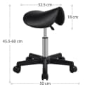 Yaheetech Drehhocker Höhenverstellbarer Sattelhocker mit 5 Rollen (2 St) Moderner 2er-Rollhocker Praxishocker Bild 4