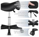 Yaheetech Drehhocker Höhenverstellbarer Sattelhocker mit 5 Rollen (2 St) Moderner 2er-Rollhocker Praxishocker Bild 5
