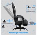 Yaheetech Gaming-Stuhl mit Massagefunktion Schwarz/Weiß Bild 5