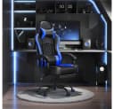 Yaheetech Gaming-Stuhl mit Massagefunktion & Kopfstütze & Fußstütze Ergonomischer PC-Stuhl Bild 2