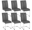 Yaheetech Esszimmerstuhl 6er Set Metalluntergestell Polsterstuhl Bild 2
