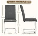 Yaheetech Esszimmerstuhl 6er Set Metalluntergestell Polsterstuhl Bild 4