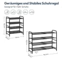 Yaheetech Schuhregal 4-Stufiger Schuhständer Metall Bild 4