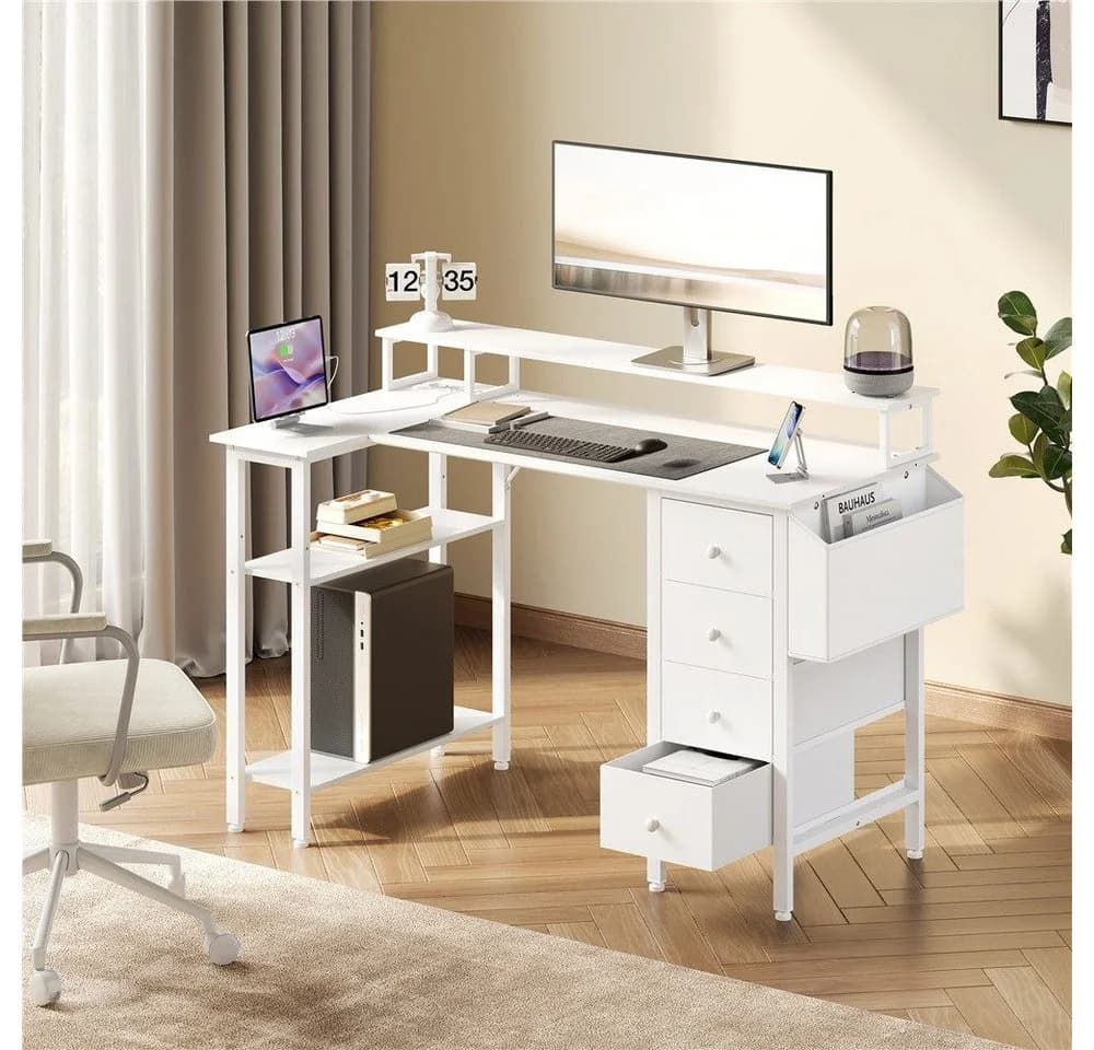 Yaheetech Gaming-Schreibtisch L-förmig mit Monitorhalterung - Bild 3