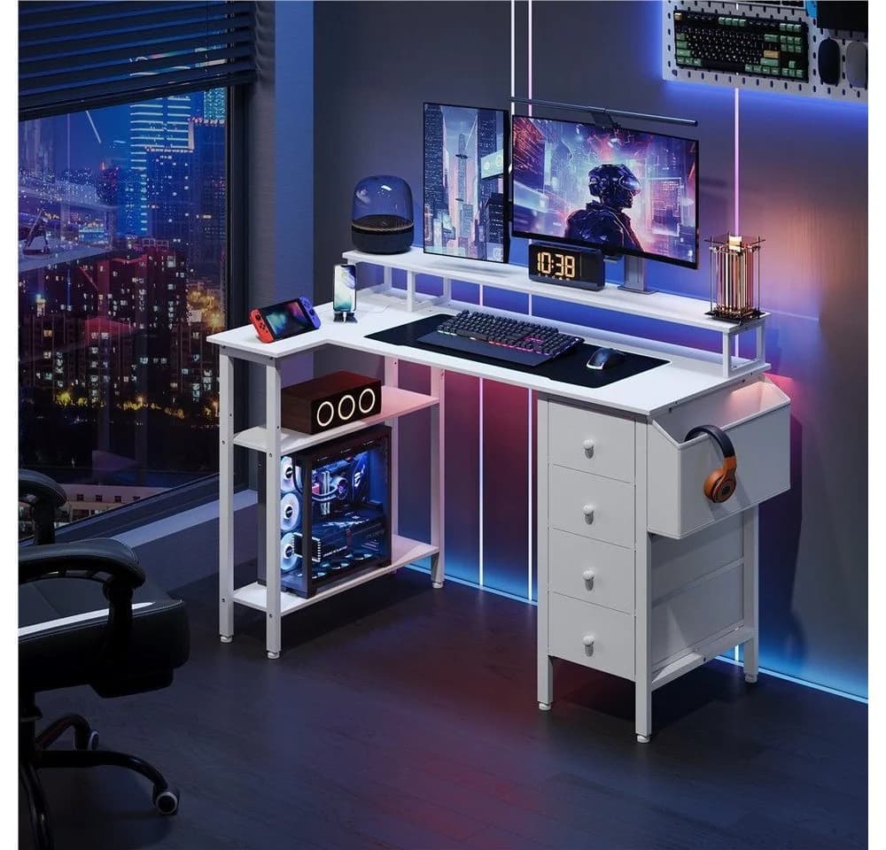 Yaheetech Gaming-Schreibtisch L-förmig mit Monitorhalterung - Bild 4