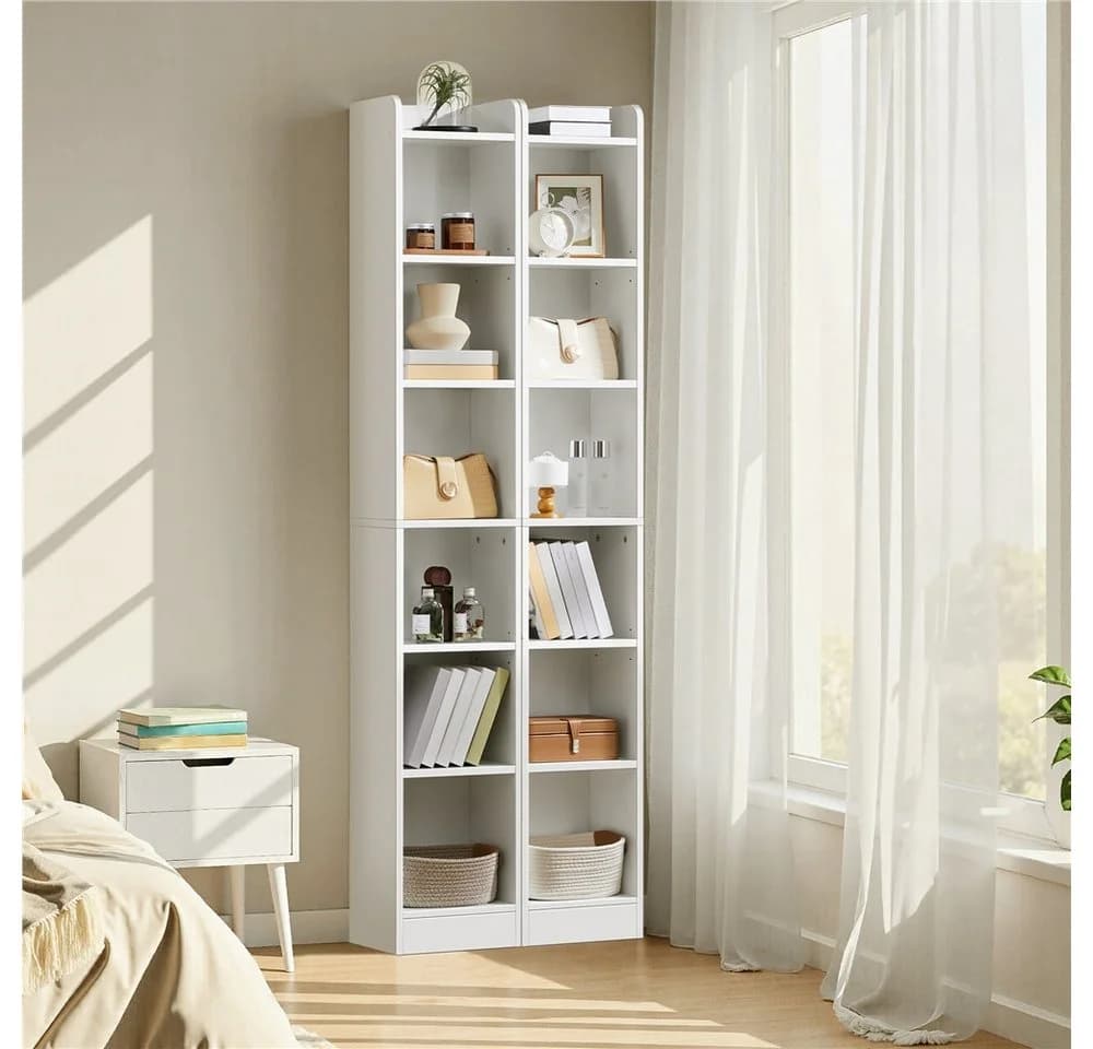 Modernes Bücherregal aus Holz in Schwarz und Weiß - Bild 2