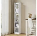 Modernes Bücherregal aus Holz in Schwarz und Weiß Bild 4