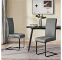 Yaheetech Esszimmerstuhl 6er Set Grau Ergonomische Rückenlehne Bild 3