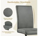 Yaheetech Esszimmerstuhl 6er Set Grau Ergonomische Rückenlehne Bild 5